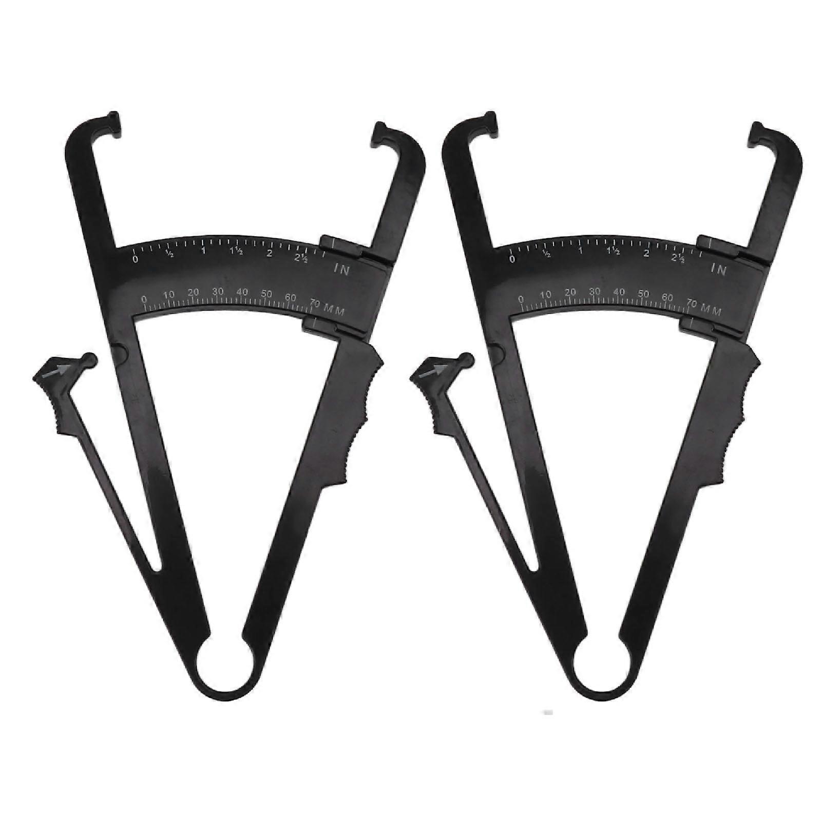 2pcs Body Fat Caliper Handheld Fat Measure Accurate Body Skinfold Caliper Measurement Device