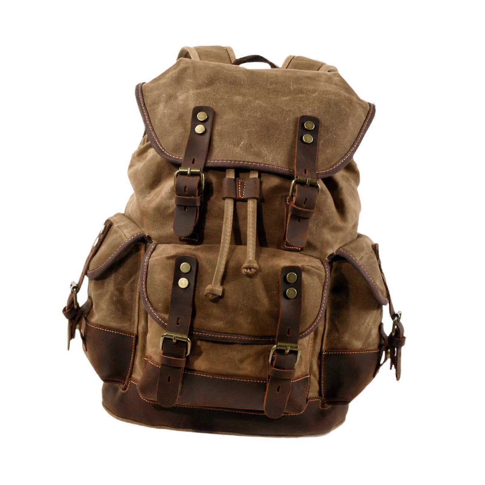 Canvas Rucksack Casual Daypack Outdoor mit verstellbaren Schultergurten Erwachsene
