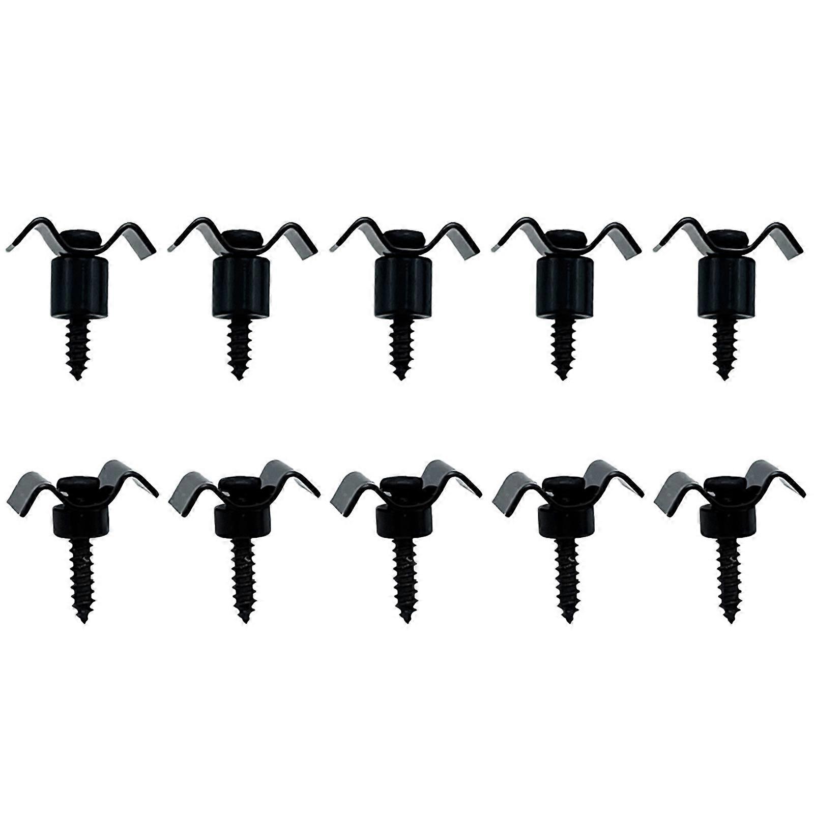 Chrome String Retainers Metal Guitar Roller String Trees Retainers with Screws for Electric Guitar Ensuring Stability  Black