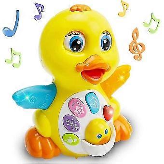 Musical Dancing Yellow Duck Toys, Walking Duck Baby Toy With Music And Led Lights, Singing, Wings