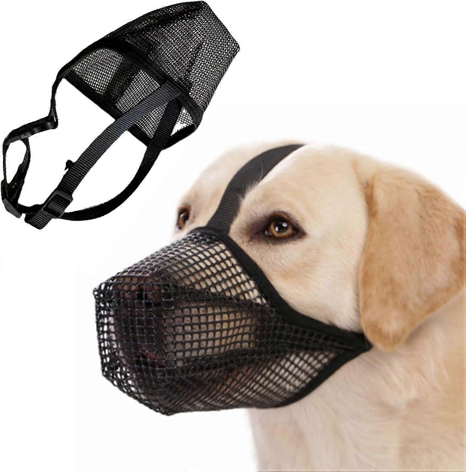 Medium Dog Muzzle (1 Piece, Black) - Mesh Muzzle for Medium Dogs - Muzzles - Pet Accessories