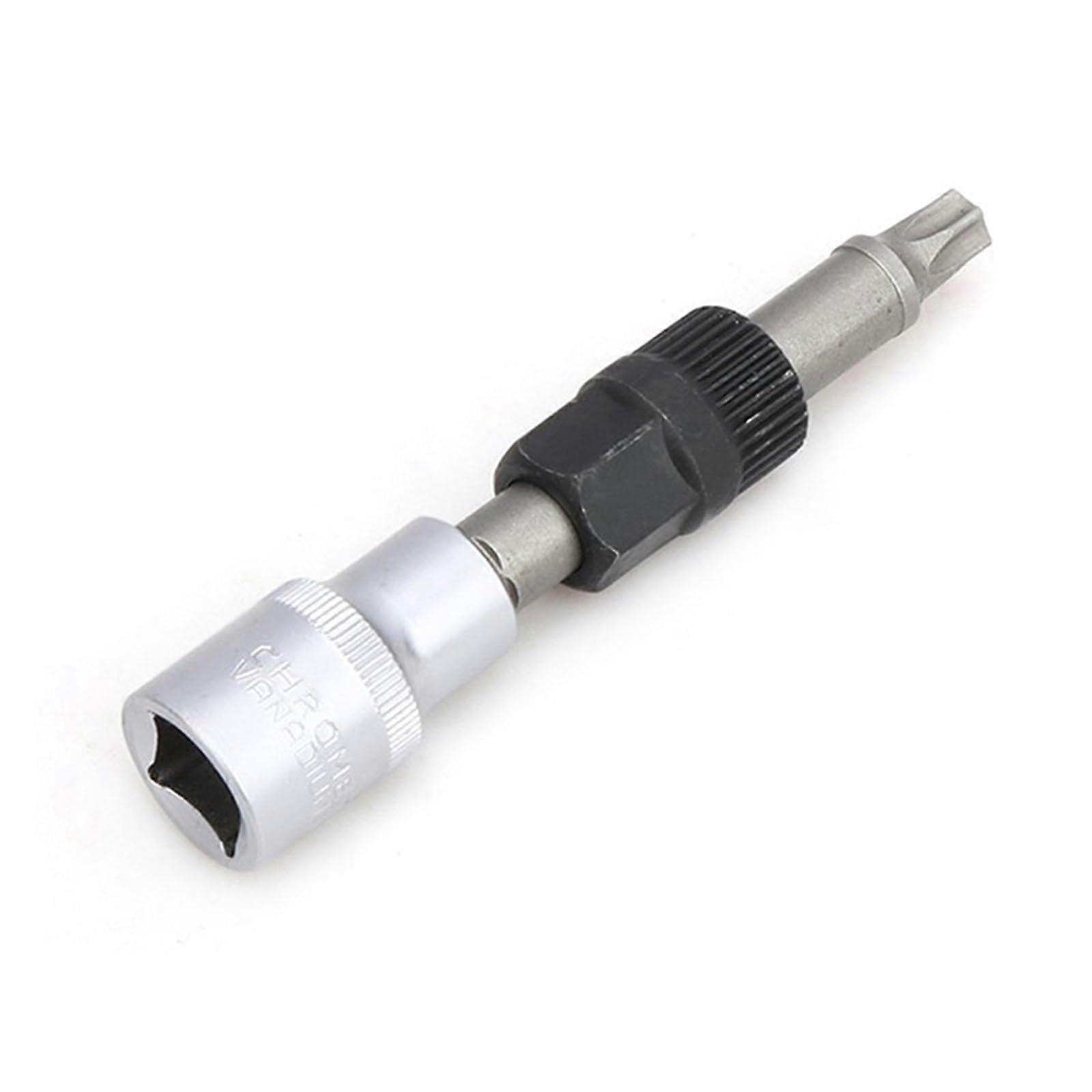 T50 Alternator Pulley Socket Bit 33 Teeth Compatible Tool for Removing Alternator Pulley Center Bolt