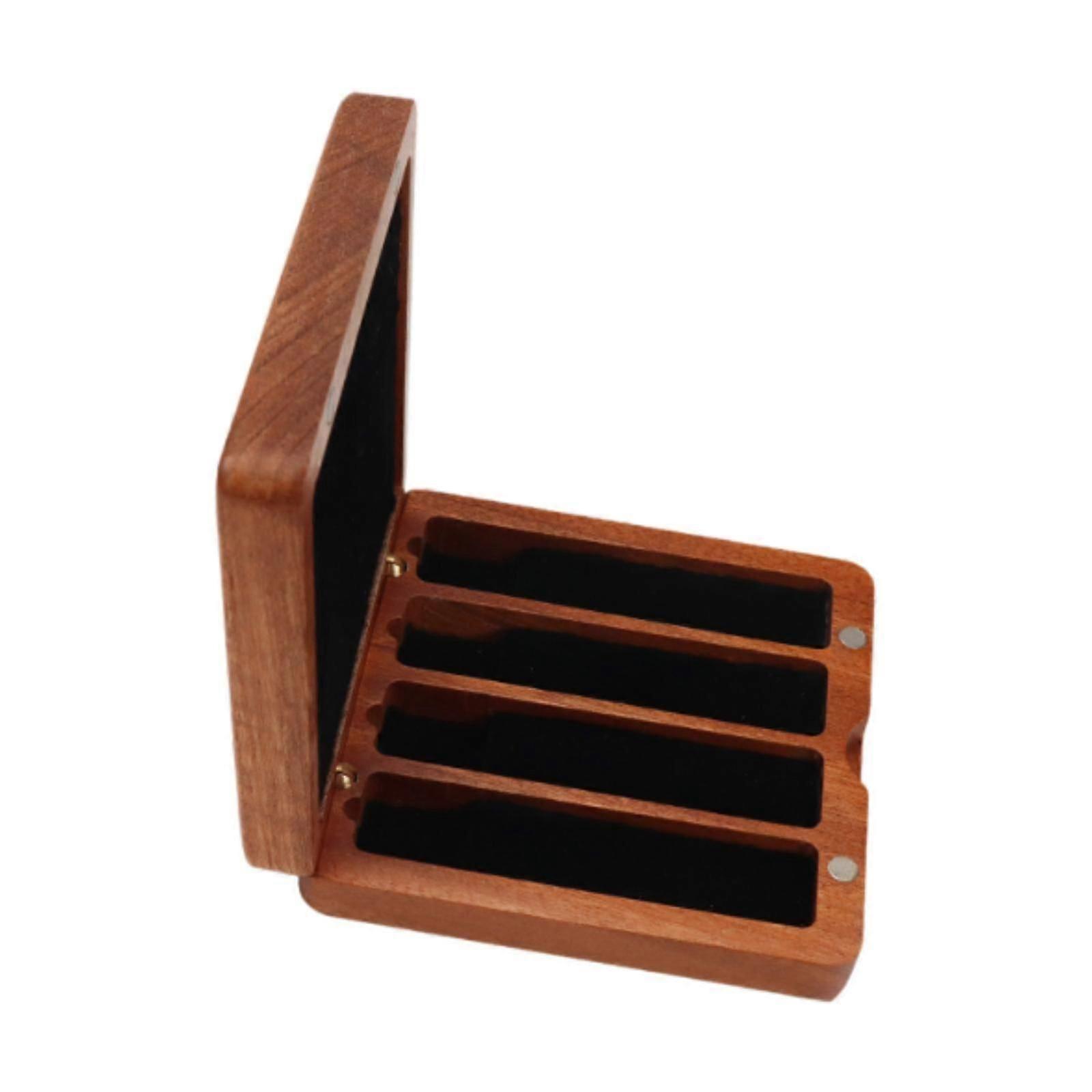 Clarinet Reeds Box Portable Container Wood Reeds Box for Travel Home Outdoor