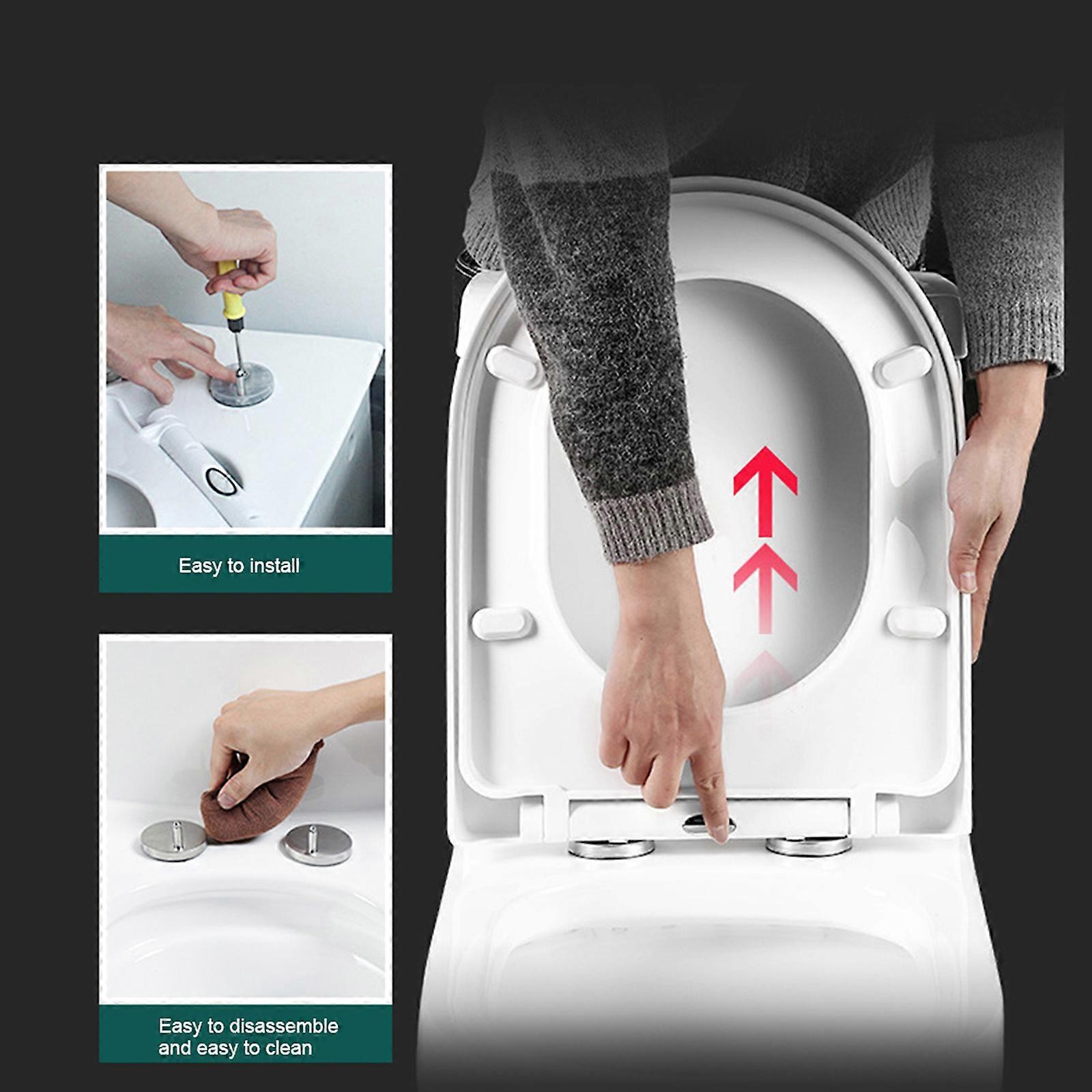 Universal U-Shaped Toilet Seat Easy Installation Durable PP Material Adjustable 35.5cm Width 39-46cm Length Thickened Design Comfortable For Home Us