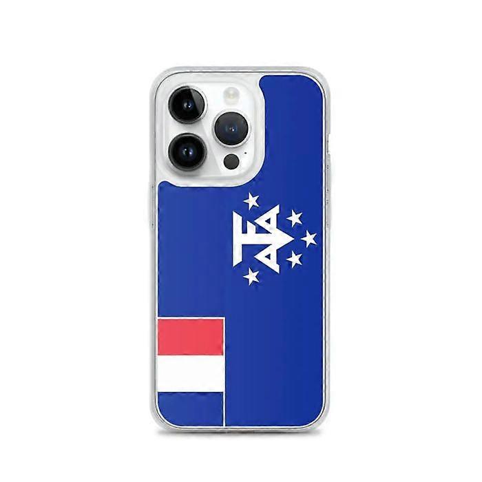 Phone Case – Flag of French Antarctica – Compatible with iPhone 14 Pro – Soft Case – Durable and Shockproof – Pixelforma