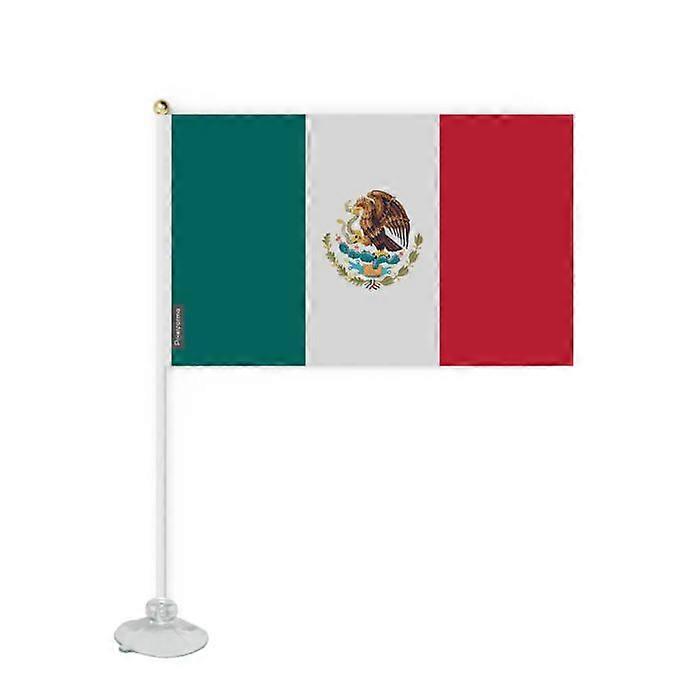 Flag - Mexico - Mini Suction Cup Flag - 20 x 30 cm - Polyester - Double-Sided Print