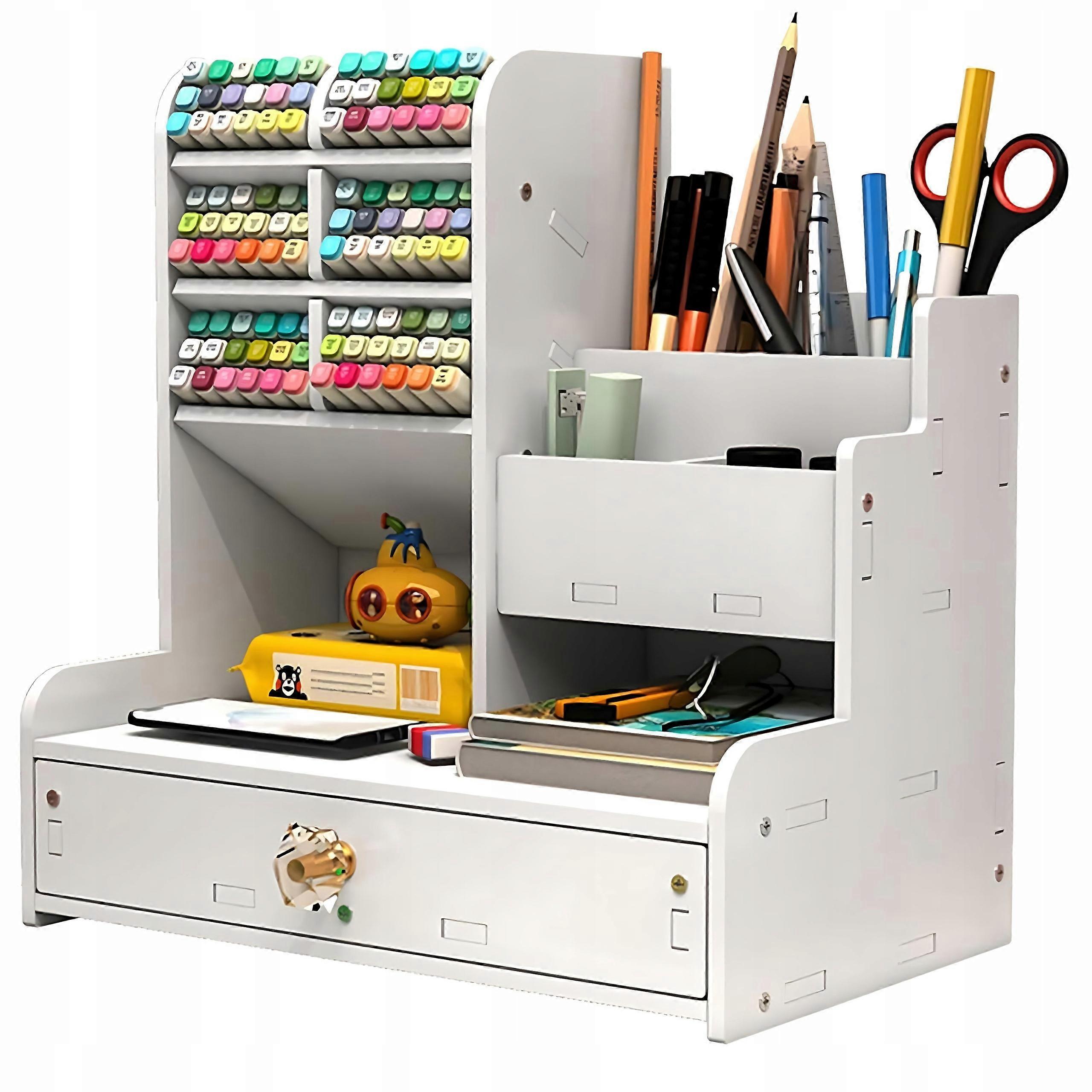 Stylish Wooden Multifunction Desk Organizer