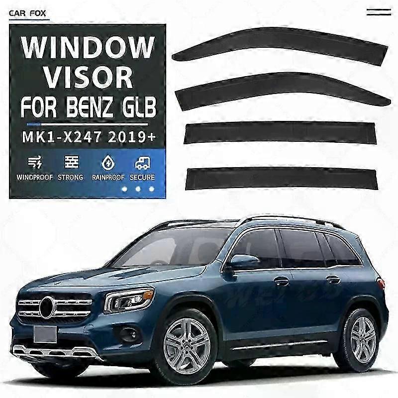 Applies to Suitable for Mercedes Benz GLB MK1 X247 2019-2024+ Window Visor Vent Shades Ventvisor Wind Deflectors Visors Rain Visor