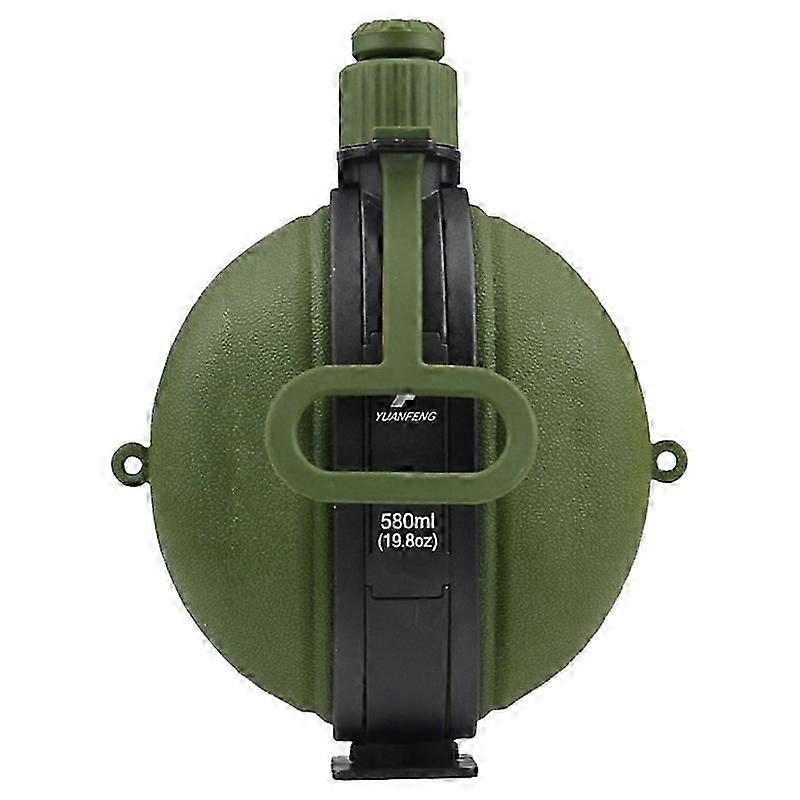 580ml Collapsible Silicone Water Bottle with Compass (No FDA,BPA-Free)-Army Green KB