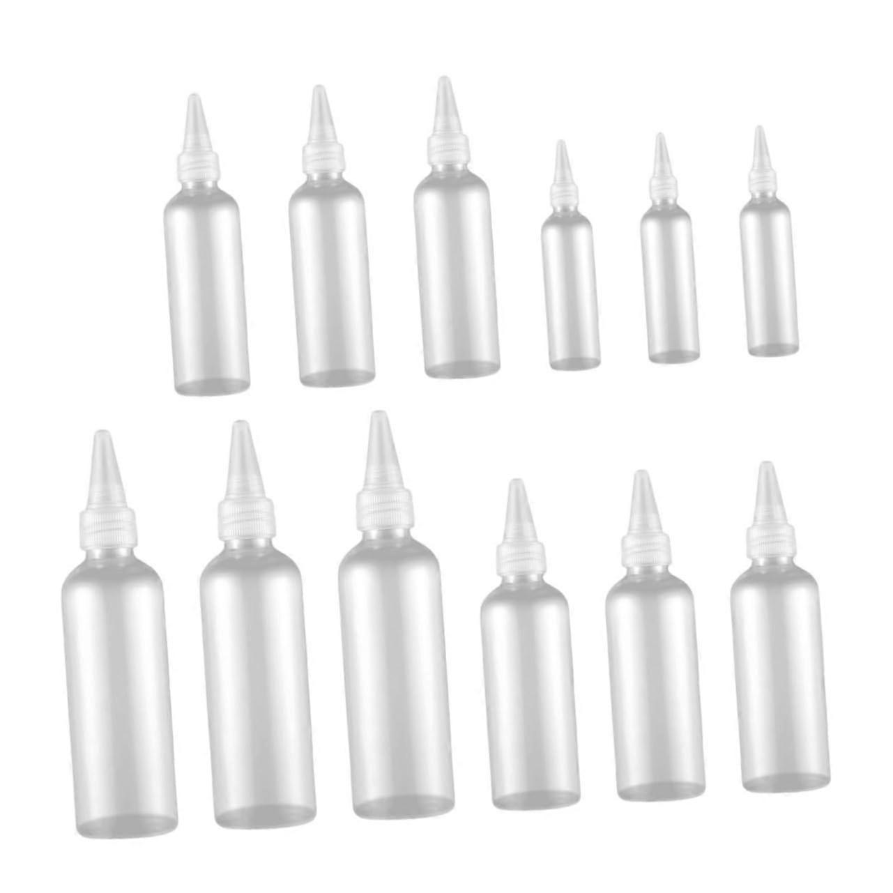 20pcs Refillable Plastic Squeeze Bottles with Pointed Tip for Hair Lotion, Easy Dispensing, 2oz Capacity