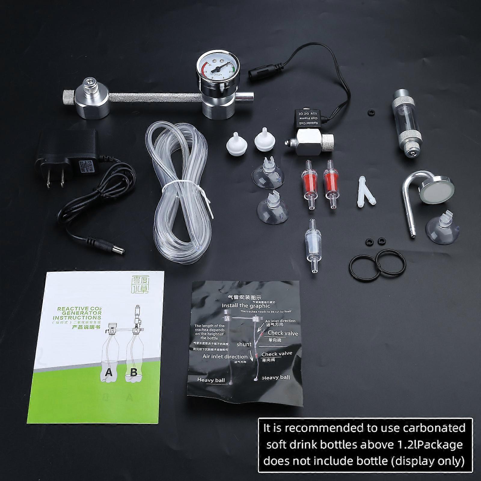 Aquarium DIY CO2 System Generator Kit Bubble Counter Plants Diffuser Regulator