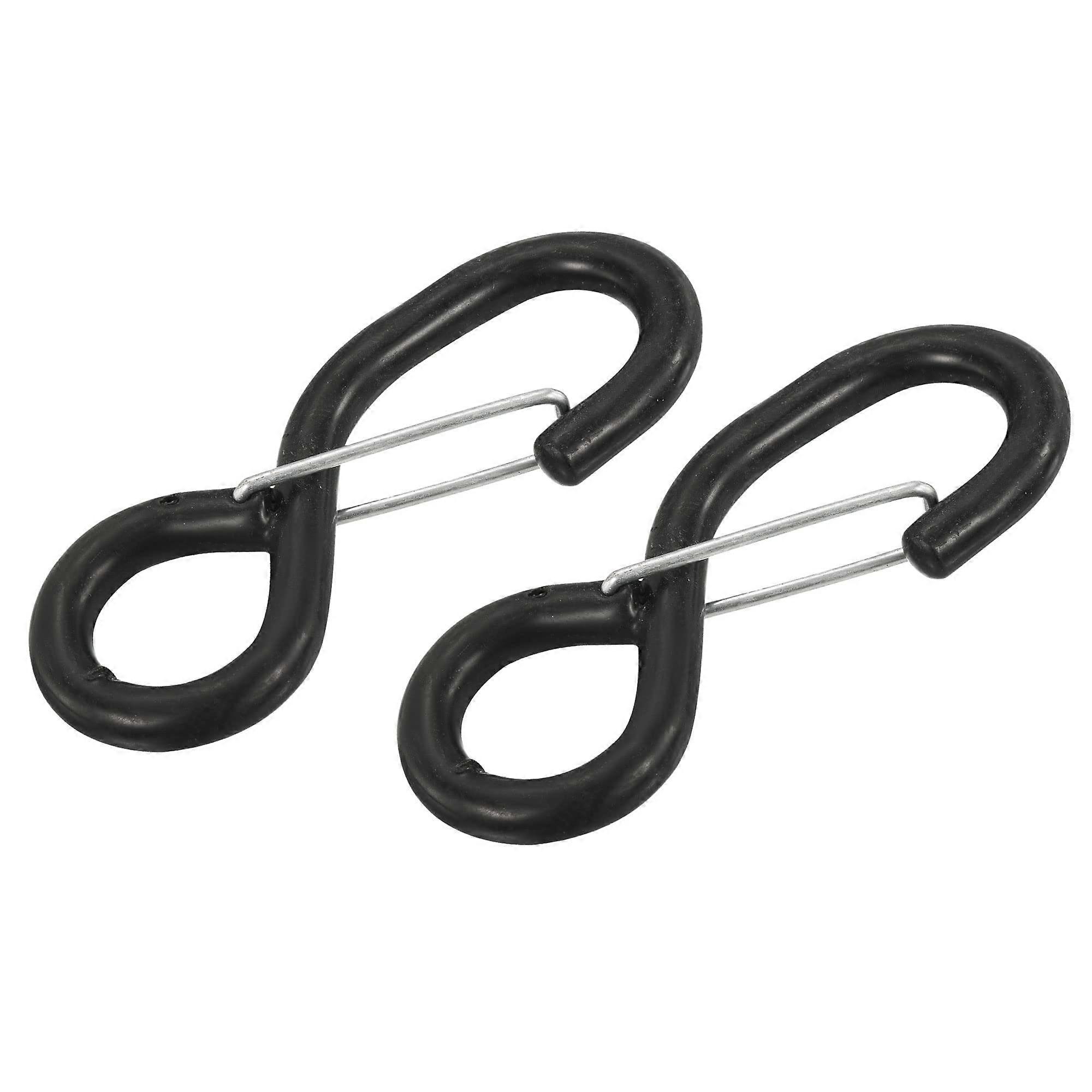 Pack of 2 S Shape Hooks 27 mm Plastic Coating for Truck Trailer with Buckle