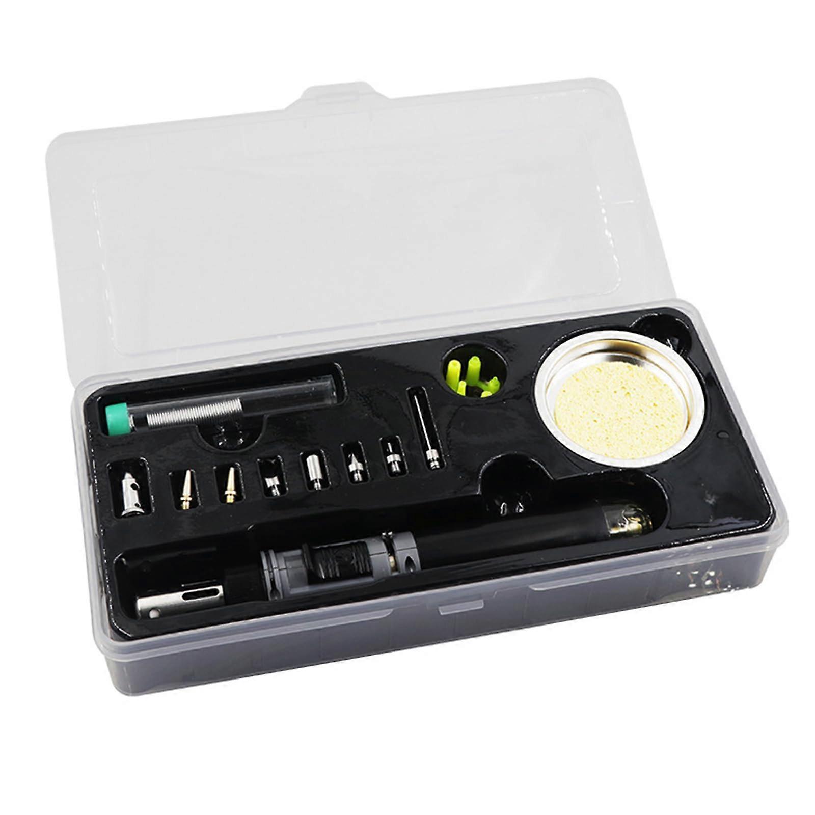 Professional soldering iron set Butane soldering iron Wireless and with adjustable soldering temperature Gray