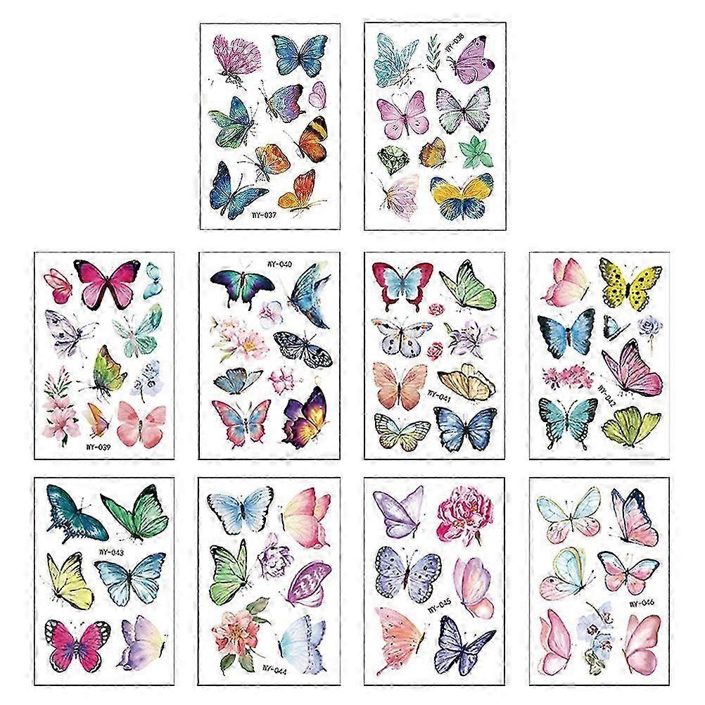 10 Sheets Tattoos Temporary Tattoos Waterproof Sticker Body Decor