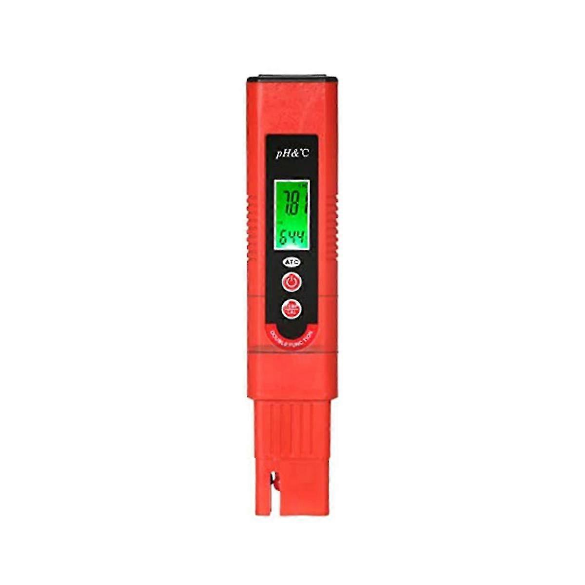 PH Meter,Three-Color LCD Display PH Pen Automatic ATC Function 0-14 PH Measurement Range for Househ