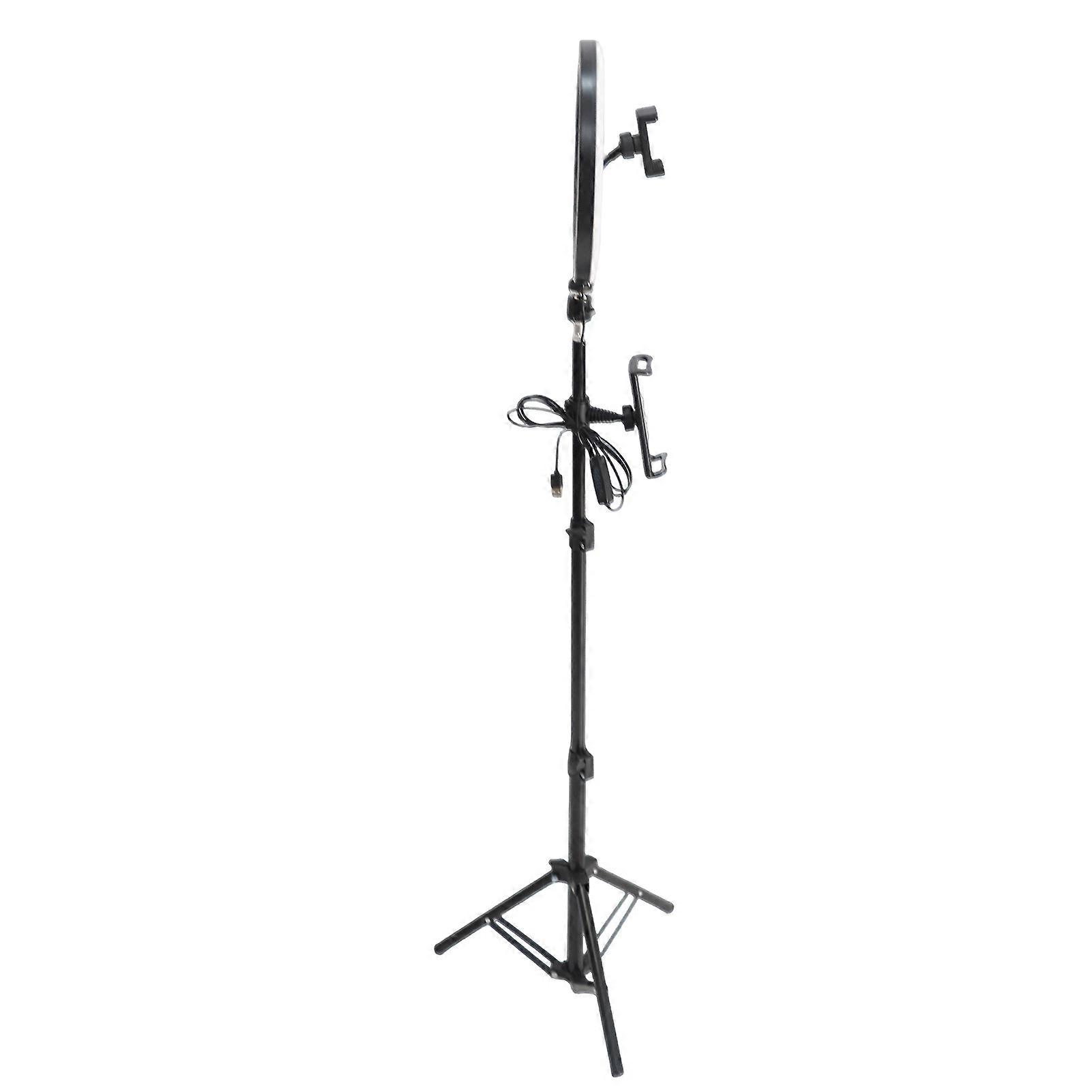 Dimmable 10" LED Ring Light - Adjustable Tripod, Phone & Tablet Holder for Streaming