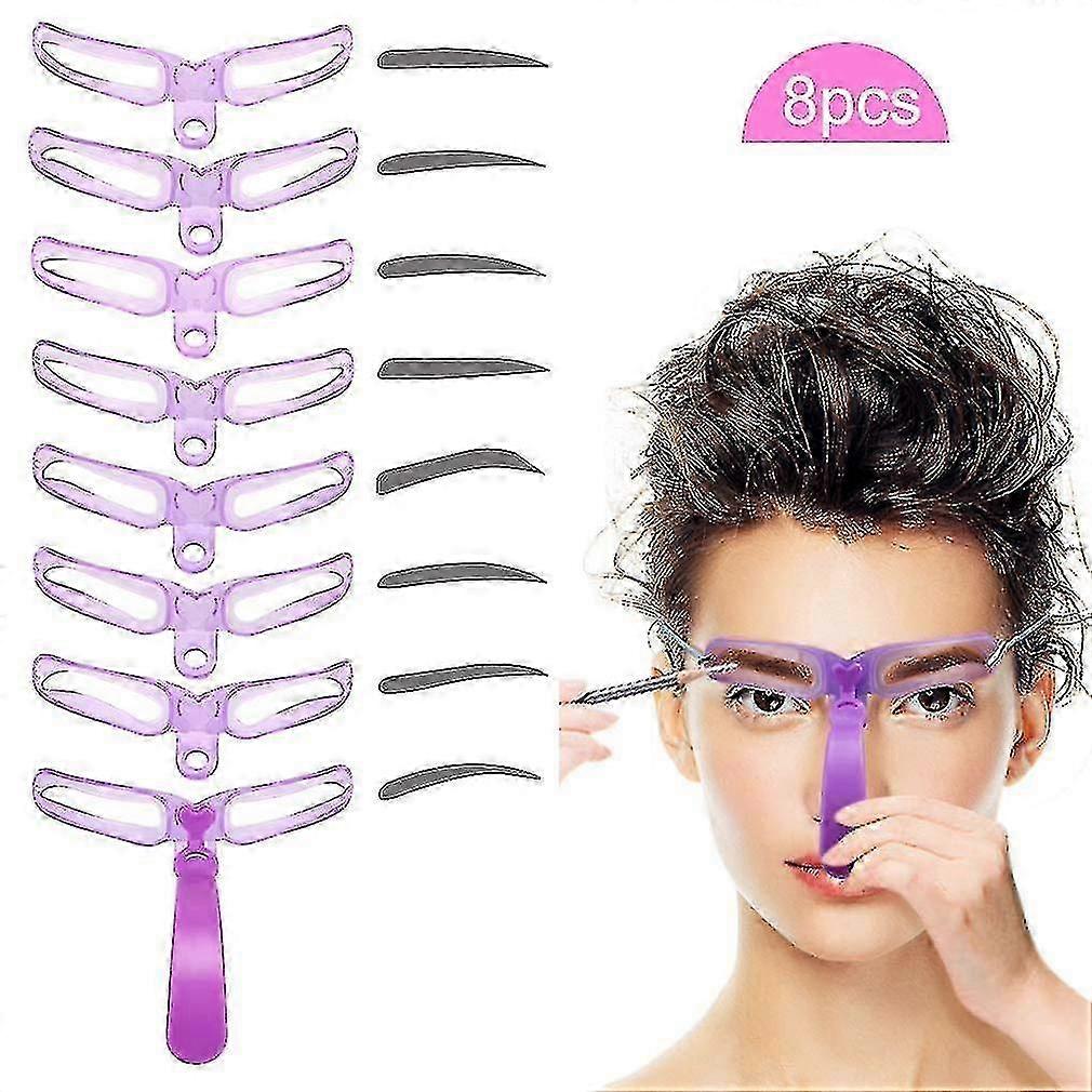 Reusable Eyebrow Stencils, 8 Styles Template for Perfect Eyebrows