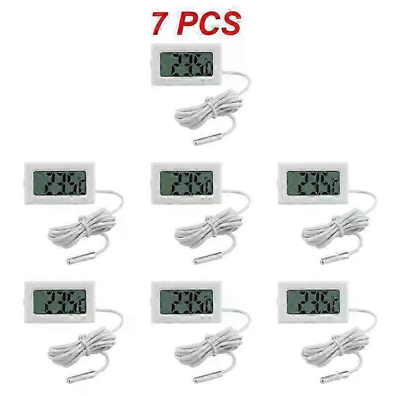 1~20pcs Mini Lcd Digital Thermometer With Waterproof Probe Indoor Outdoor Convenient Temperature Sensor For Refrigerator Fridge