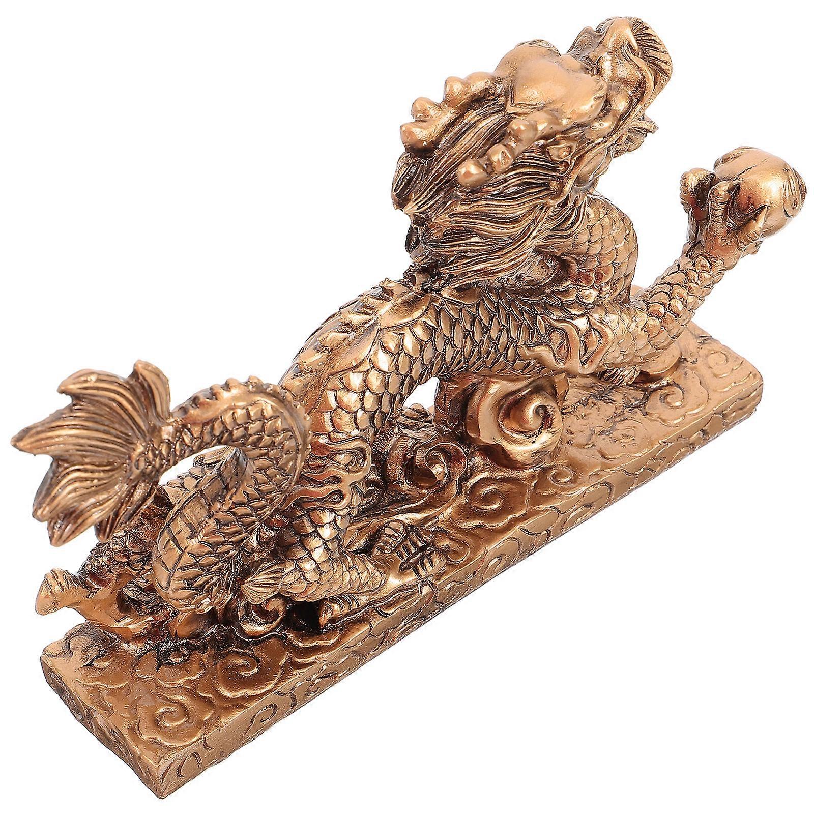 Chinese Dragon Figurine, Resin Artwork Suitable for Long Term Display