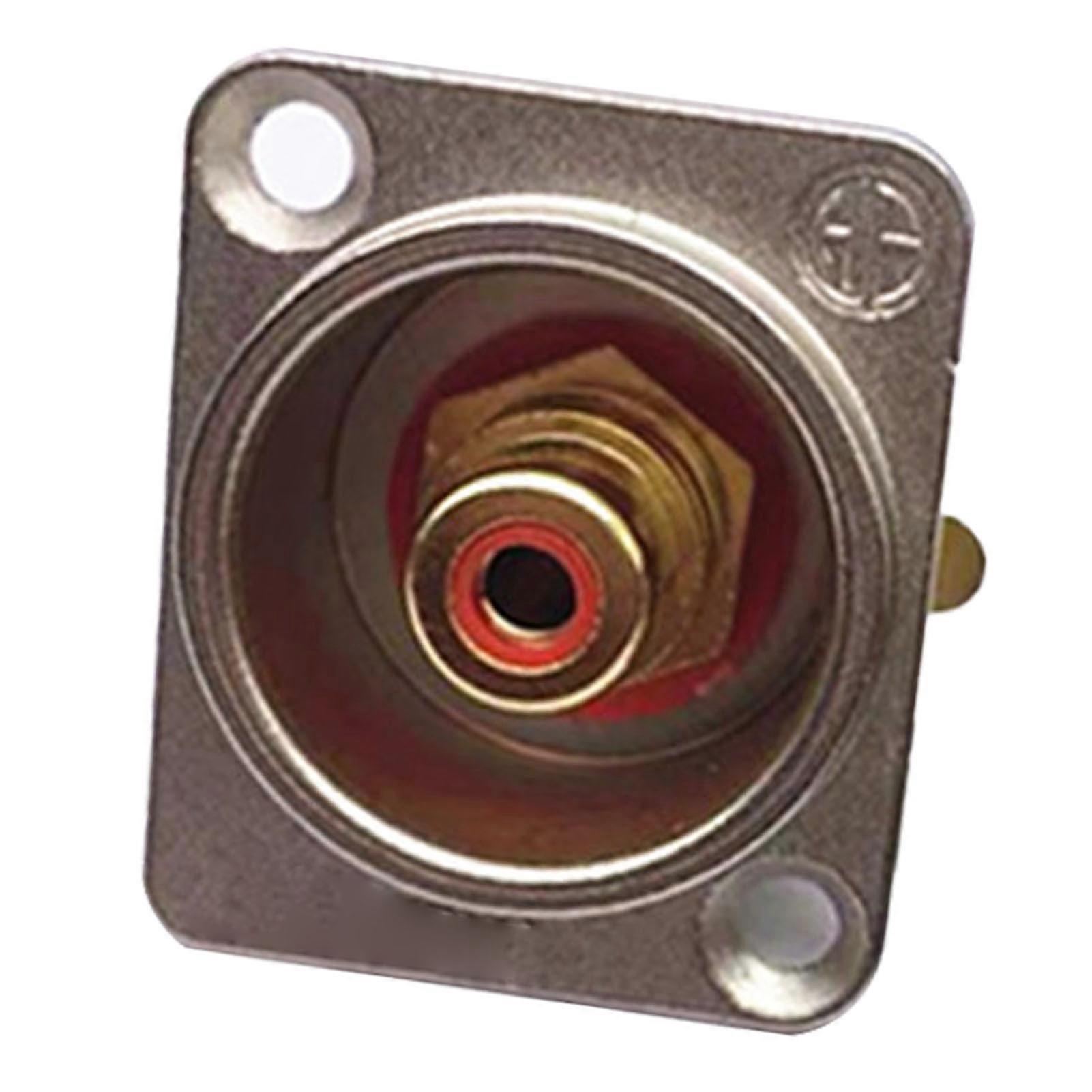 RCA Panel Mount Solder Adapter RCA Female to Solder Terminal AV Connector for TV Audio Game Machine Red Core 