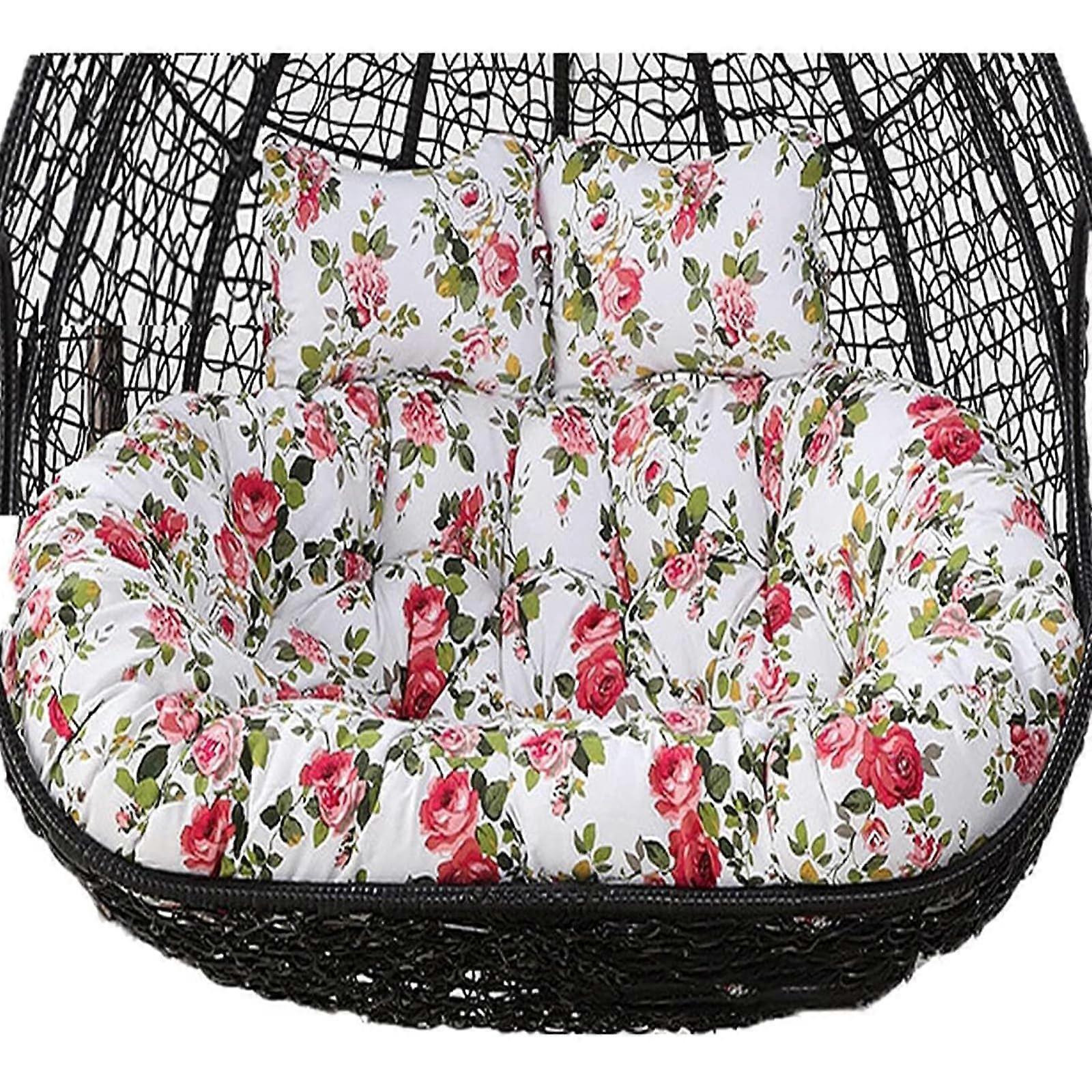 Florid Egg Chair Cushion with Adjustable Headrest, Removable and Washable