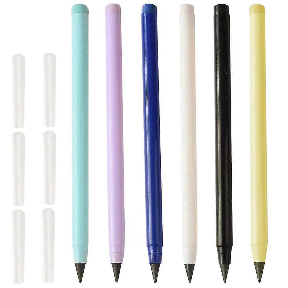 6pcs Everlasting Inkless Pencils for Students and Artists – Reusable Drafting Tool with Comfortable Grip for Smooth Writing, Ideal for School and