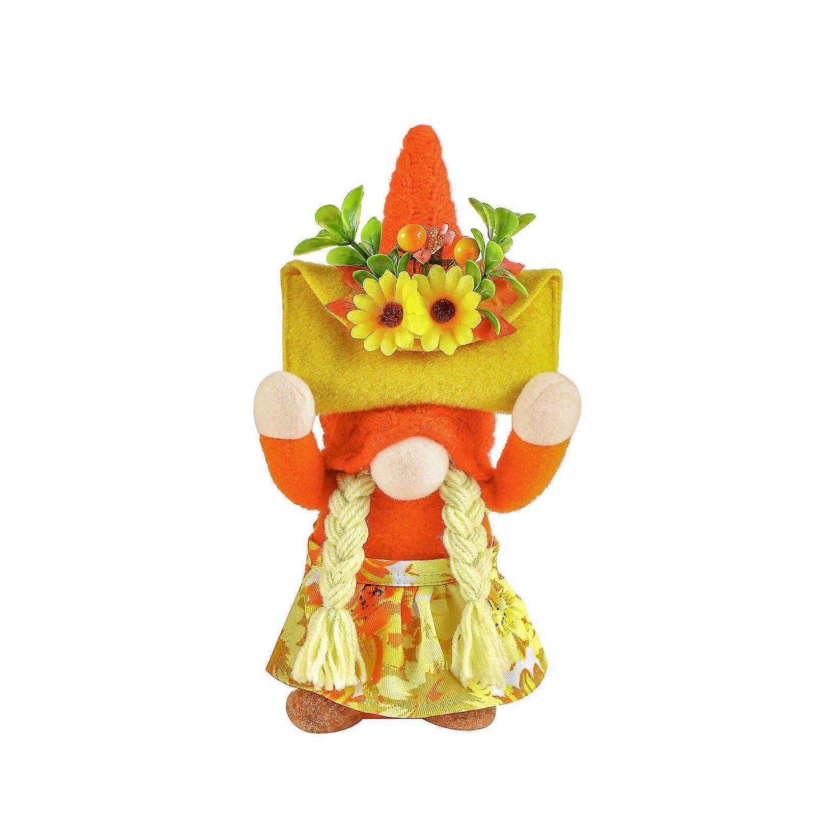 Gnomes with Light Autumn Theme, Swedish Tomtes, Faceless Nisse, Farmhouse Kitchen Shelf Decor, Stacked Tray Display