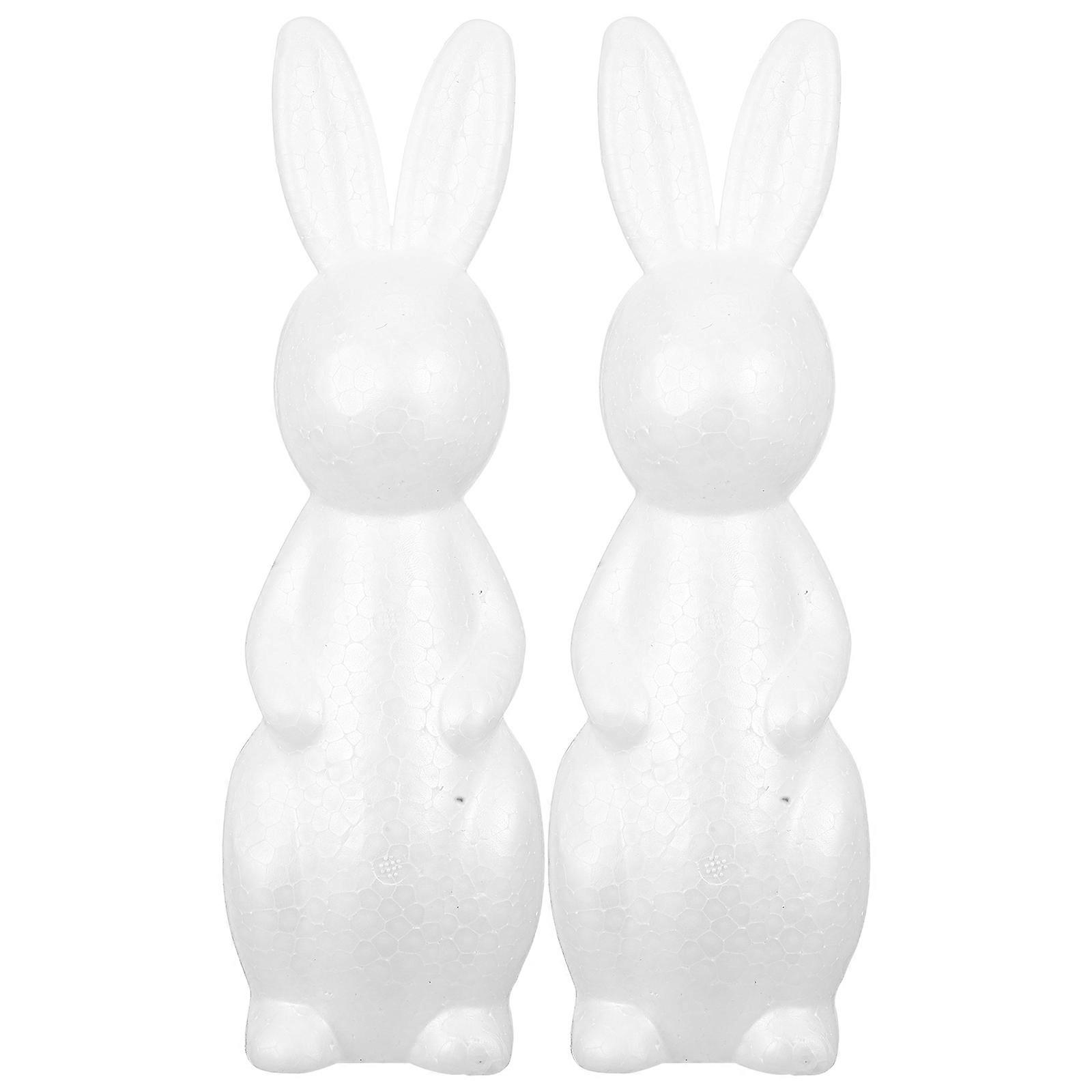 Foam Rabbit Models White Polystyrene Bunny Shapes for Creative Painting Decorating Parties School Events Craft Projects DIY