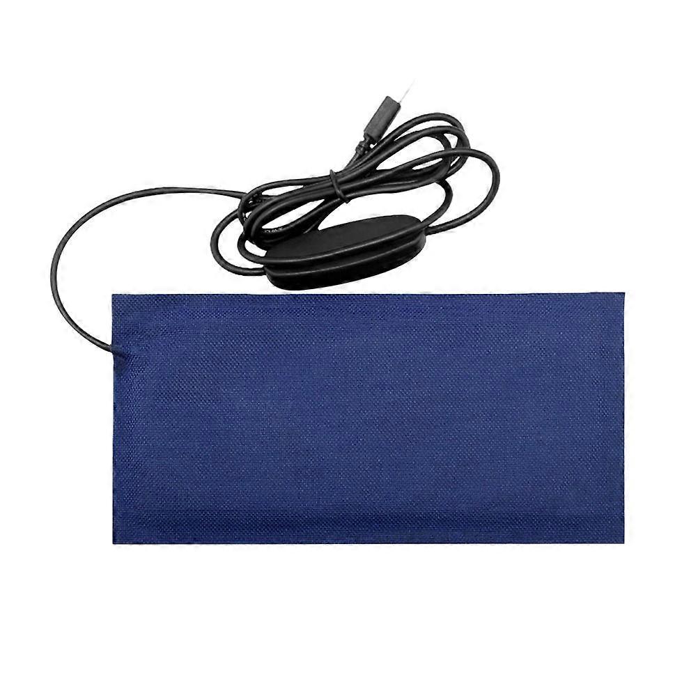 Usb Heated Blanket For Pets Waterproof Constant Temperature Blue Rectangle Shape 1Pcs