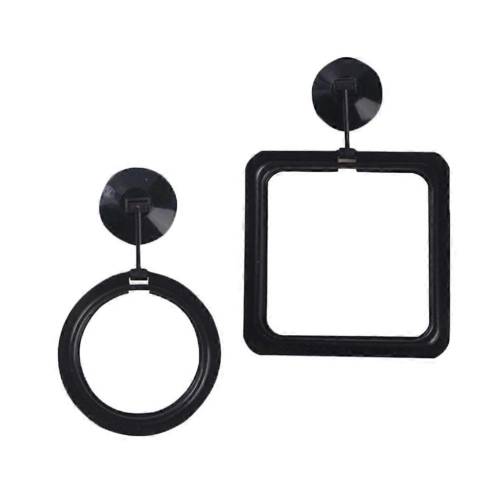 Betta Fish Accessories Floating Food Circle Fixed Place Feeding Black 2Pcs