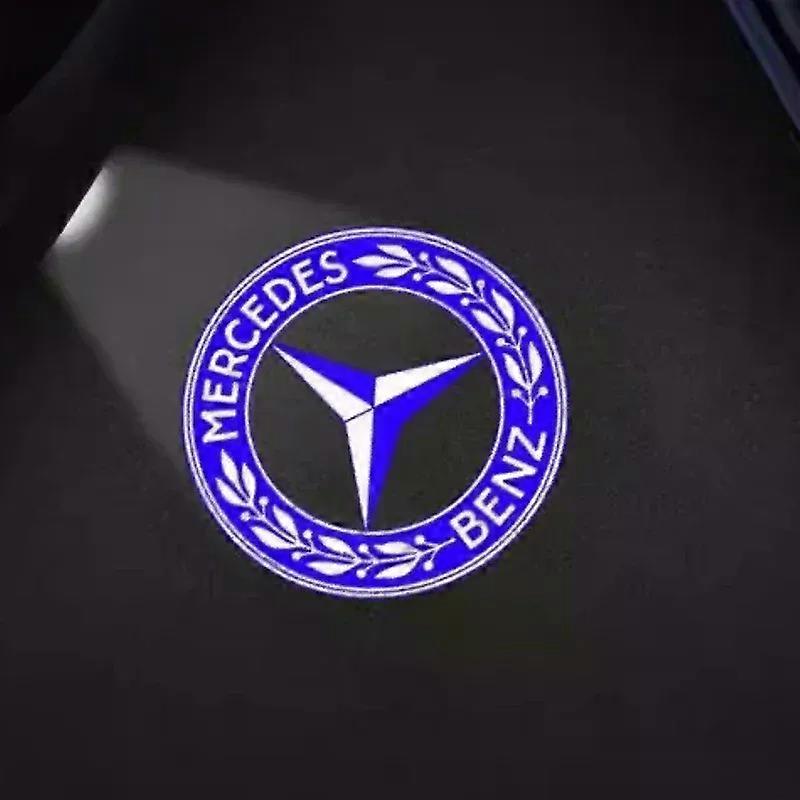 LED Car Door Lights Logo HD Laser Decor Project Ghost Lamp Suitable for Mercedes Benz W176 W205 W166 W246 W212 A B C M ML GLA GLS E Class