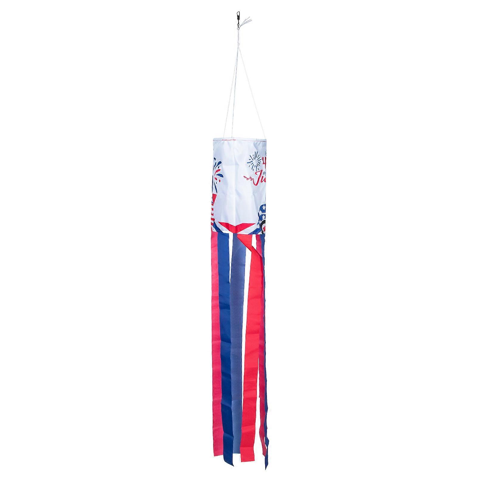 Decorative Windsock Independence Day Style Outdoor Wind Indicator Polyester Material 100x13cm 1Pack