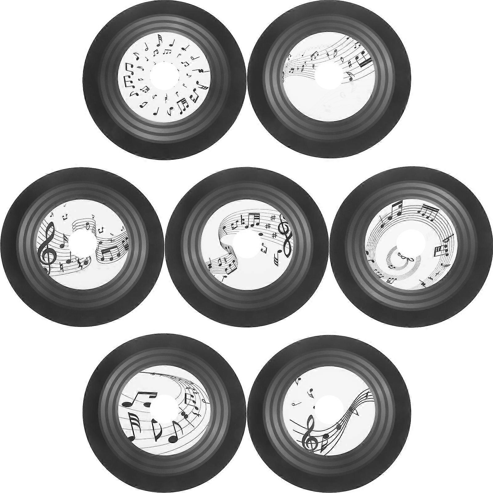 Music Wall Decor Round Wall Sticker Party Decorations 7Pcs