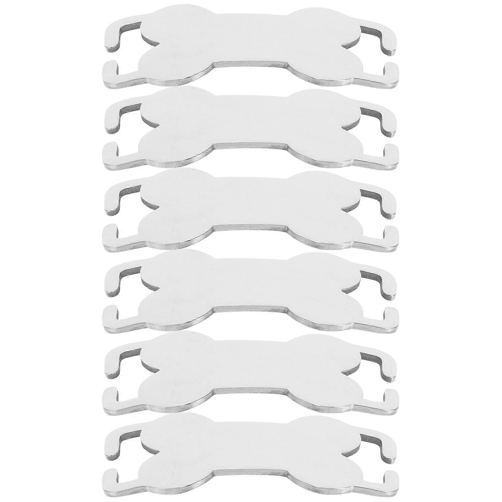Bone Shaped Dog ID Tags Durable Stainless Steel Pet Name Tags for Cats and Animals Engraved Pet Accessories Set of 6