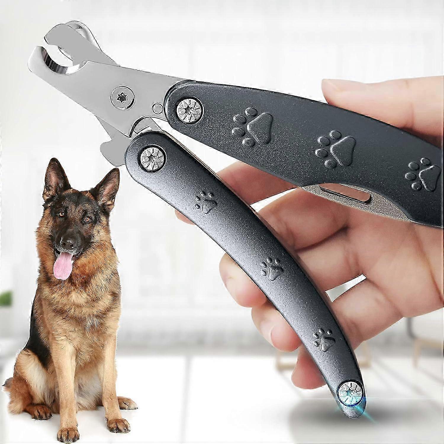 Quiet Dog Nail Trimmer for All Breeds - Durable Metal Clippers with Sharp and Smooth Cutting Edge