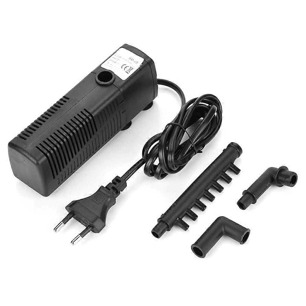 5W Aquarium Filter Submersible Pump, Oxygen Increasing Spray Flow