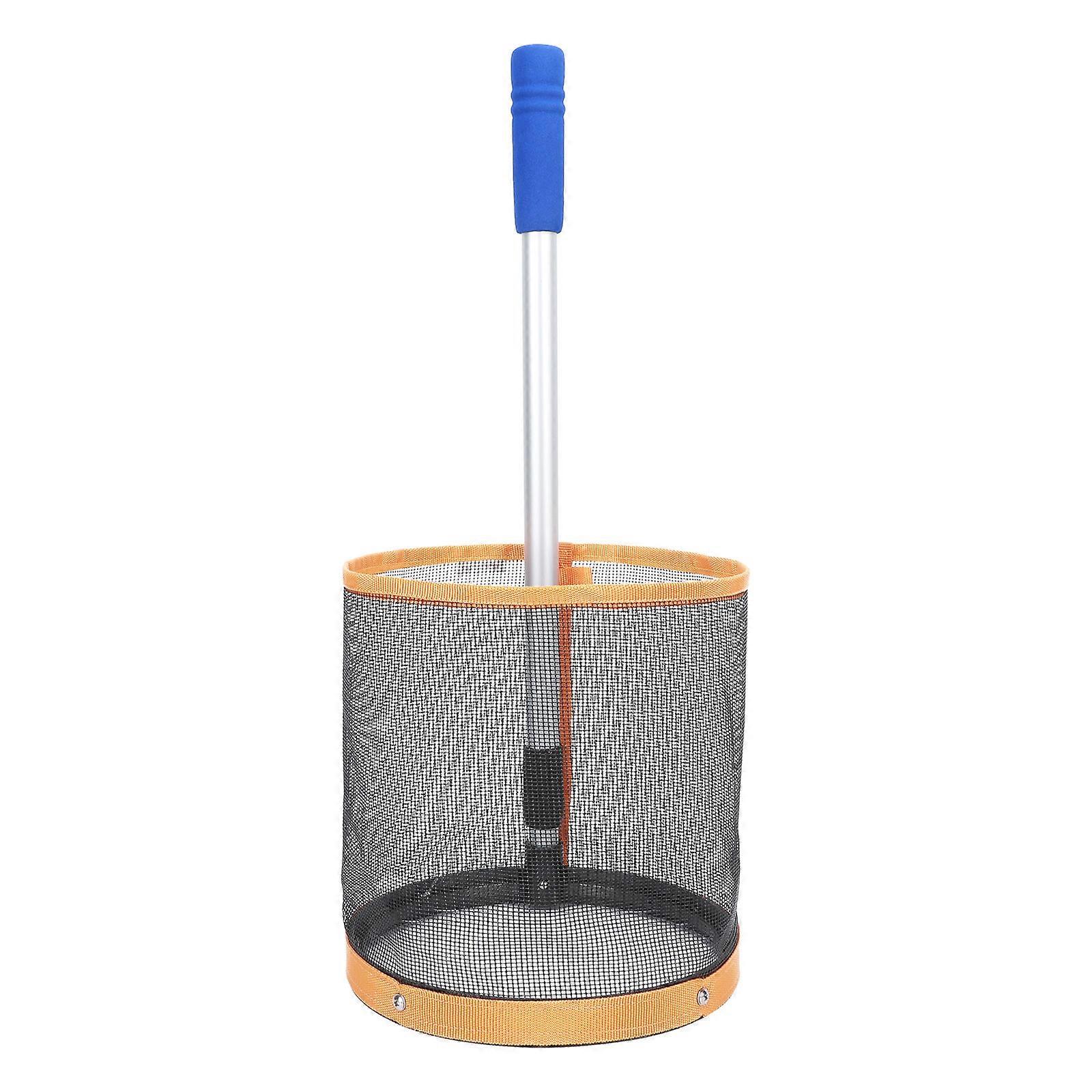 Ball Picking Net Lightweight Table Tennis Picker Metal and Nylon Material Orange 94.00X23.00X22.50cm Space Saving 1Pcs