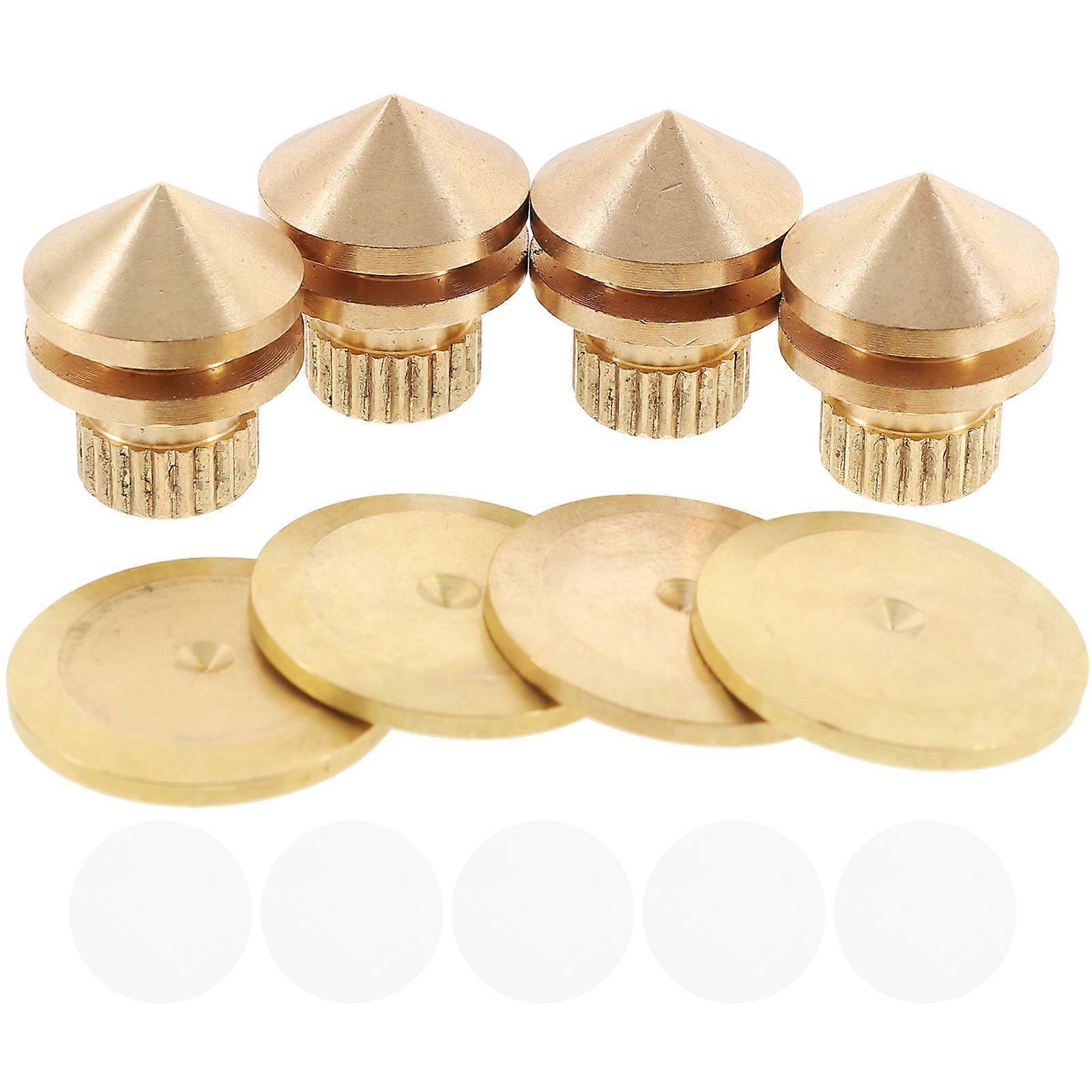 4pcs Speaker Isolation Feet Spikes High Strength Copper Alloy Pads for Audio Equipment Vibration Reduction Elegant Design for Enhanced Sound