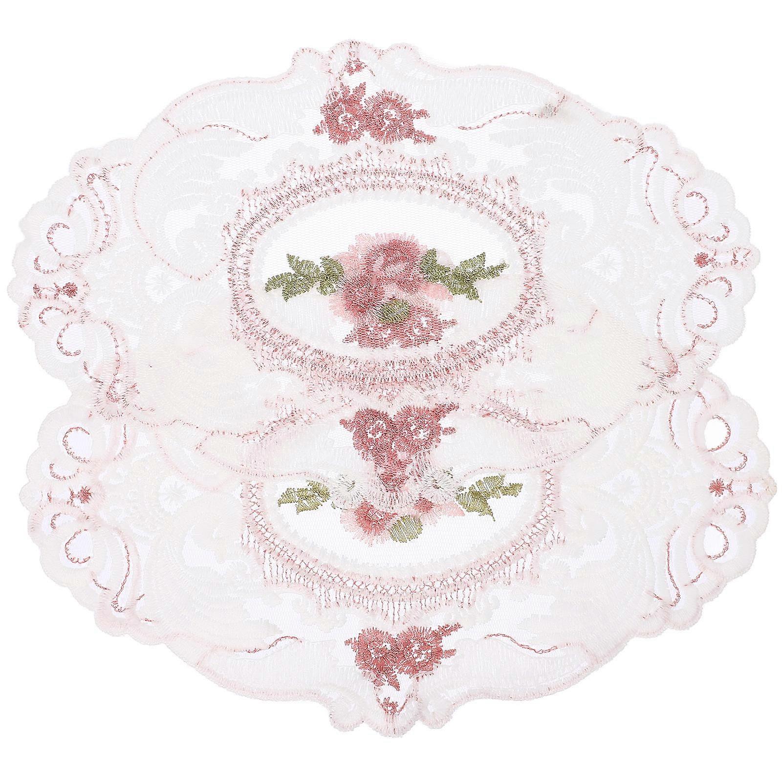 Placemat Decor Embroidered Lace Placemats Scratch Protection Rectangular Multi 2Pack