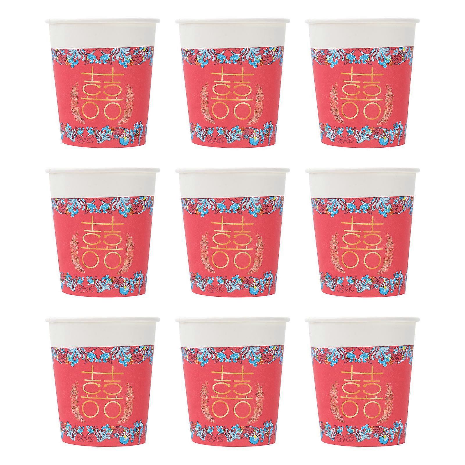 Water Drinking Cups Round Shape Wedding Tableware 7.5x7.5x8.5cm 50Pcs