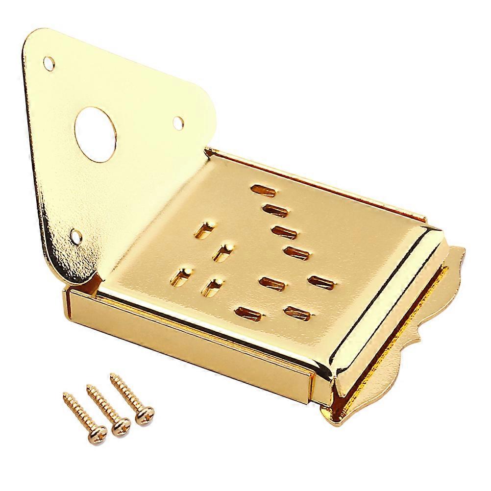 Triangle Mandolin Tailpiece Mandolin Replacement Parts Golden Color For Musical Performance Musicians Increases Volume 1Set