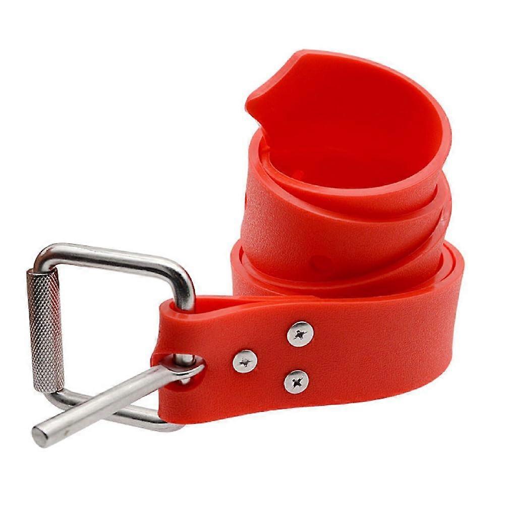 Adjustable weight belt made of silicone for diving, spearfishing and diving, red