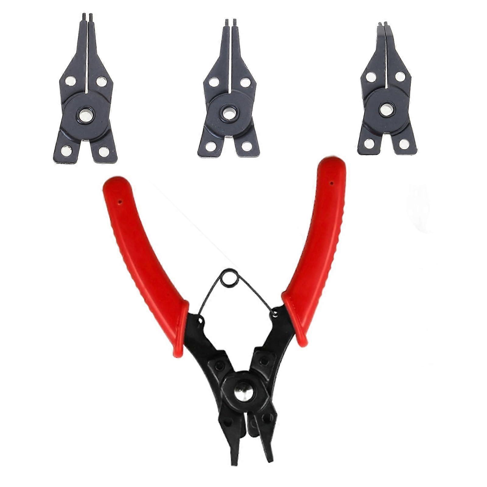 4-In-1 Ring Pliers Set For Internal And External Retaining Rings, Jewelry Clip Pliers