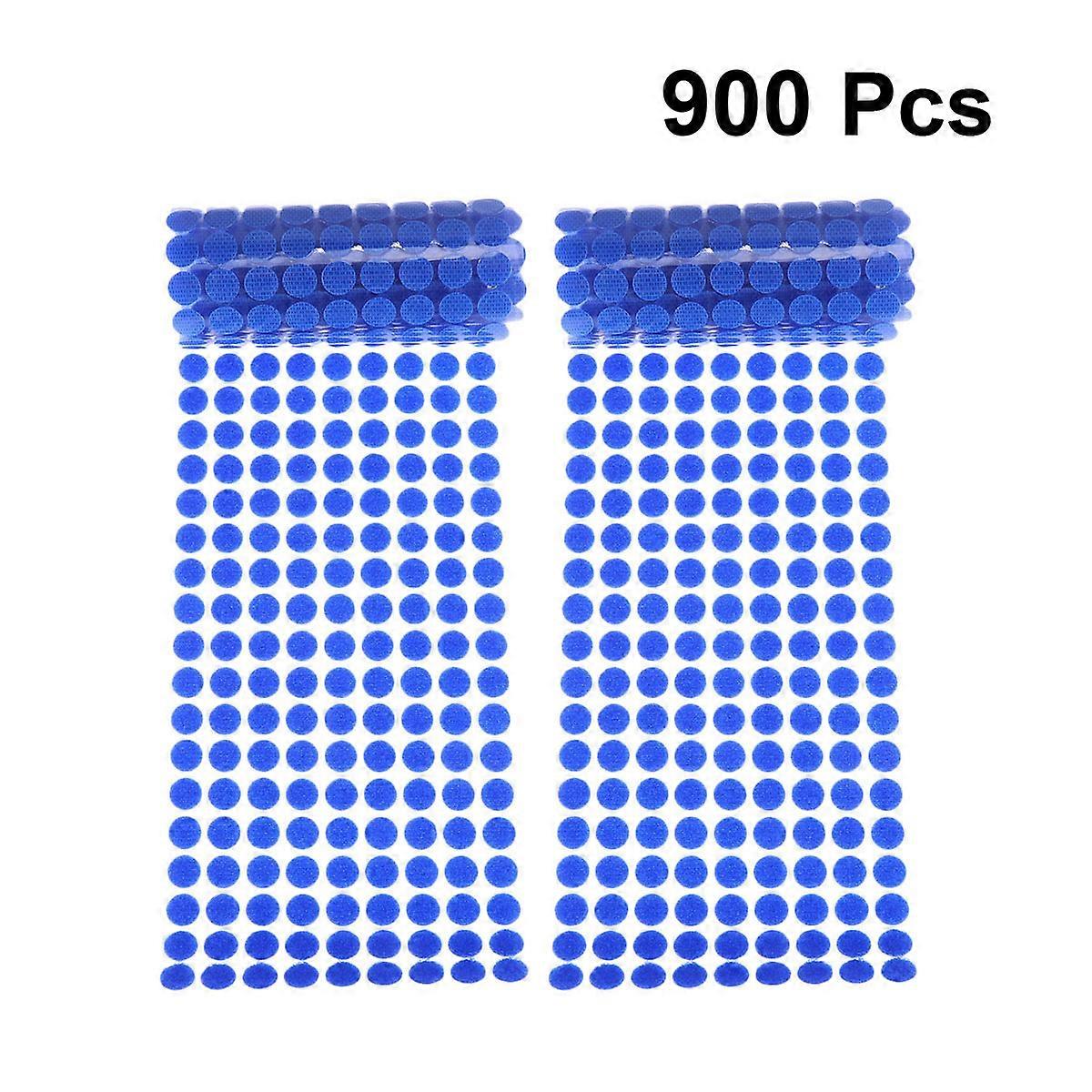 Adhesive Pads For Mounting 900 Pcs Round Tapes Hook And Loop Self Adhesive Dot Tapes Blue Indoor Use Strong Adhesive