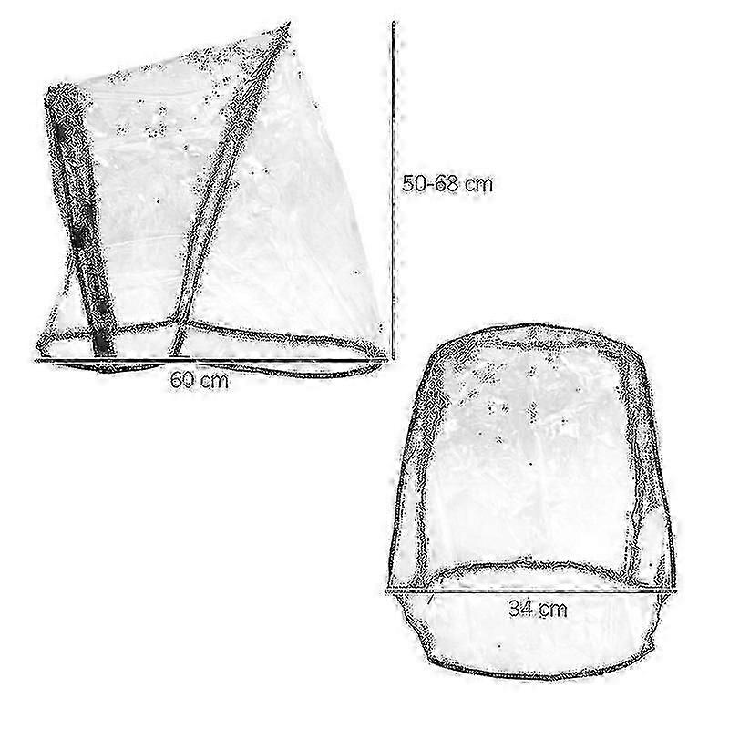 Dog Stroller Rain Cover W/ Rear Entry, Cover, For Dog Pramm