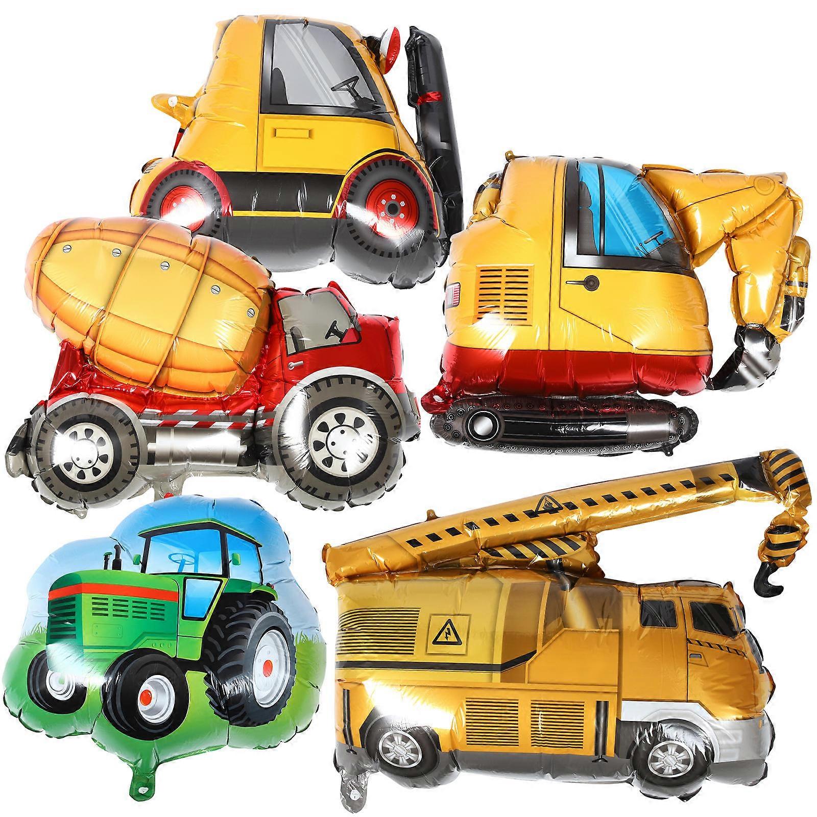 Foil Birthday Balloons Construction Balloons Inflatable Reusable 5Pcs