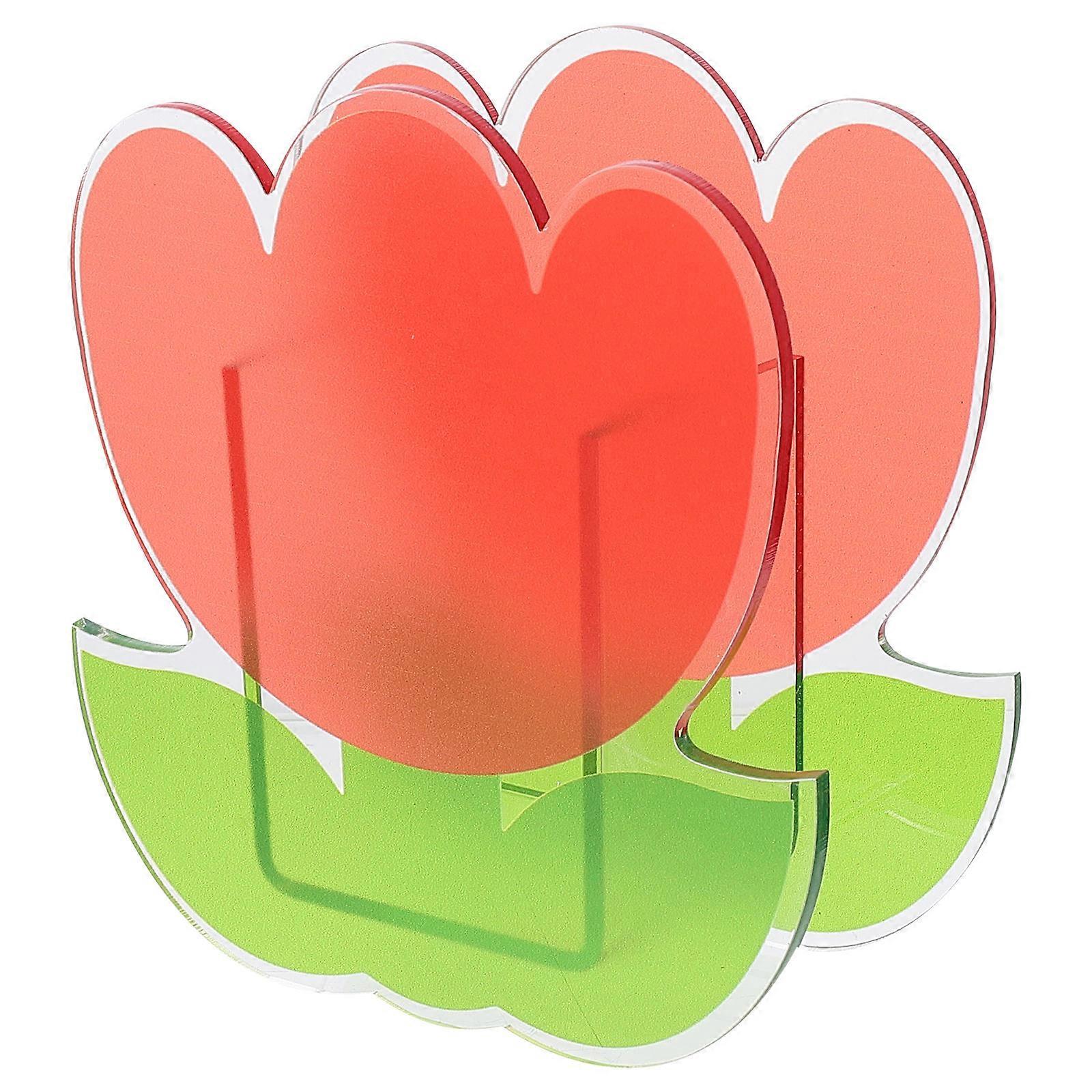 Acrylic Desktop Vase for Kids Multi Color Pen Holder and Table Ornament 1Pc