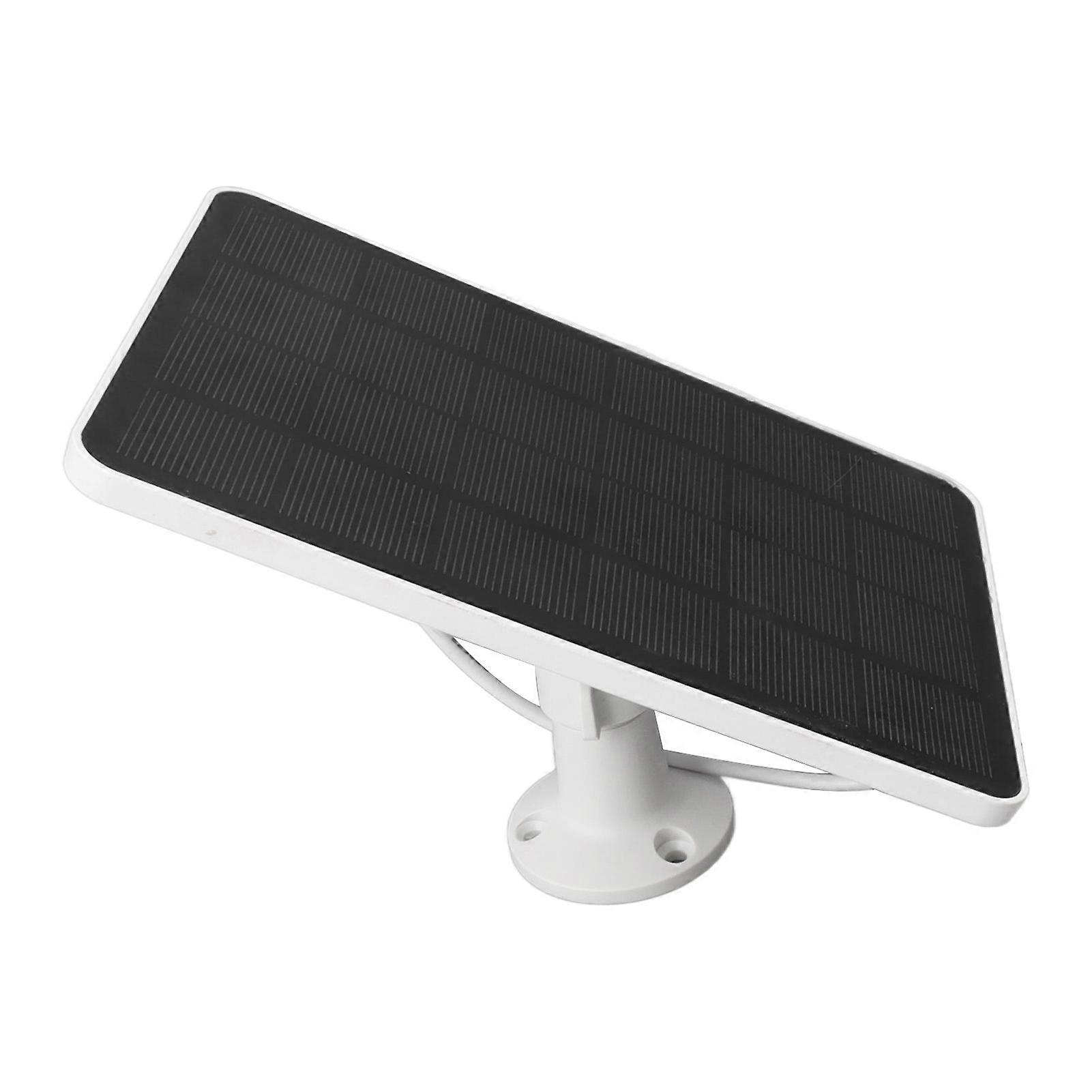 4W 5V Solar Panel for Wireless Outdoor Security Camera IP65 Waterproof Solar Charging Panel with Adjustable Bracket White 