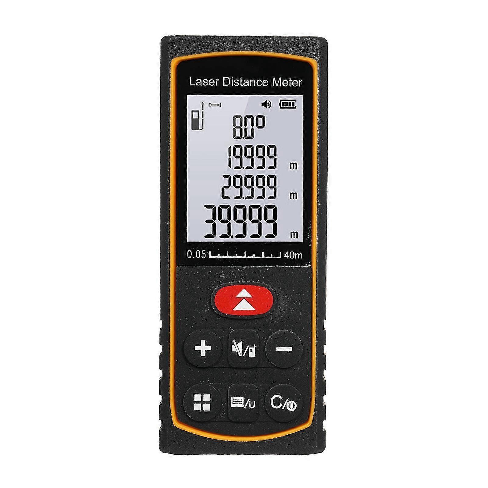 Laser Measure 80m/262ft Laser Distance Meter Portable Handle Digital Measure Tool Range Finder with Electronic Angle Sensor m/ft/in Unit Switching Mea
