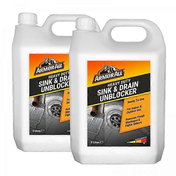 Sink and Drain Unblocker  Armor All Heavy Duty  Instant Power, 2 x 5 Litre
